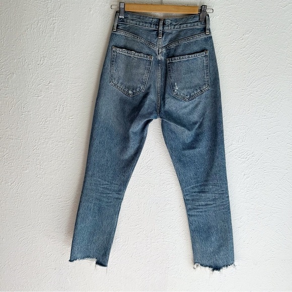 Agolde Riley High-Rise Straight Cropped Jeans Haven Wash Sz 23 - Picture 4 of 6